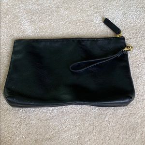 Large black zip top wristlet/clutch from Old Navy